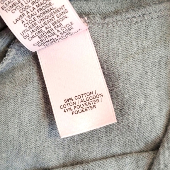 2015 Victoria's Secret Heather Gray Logo Spellout Loose Fit Racerback Tank Top S - Picture 12 of 13